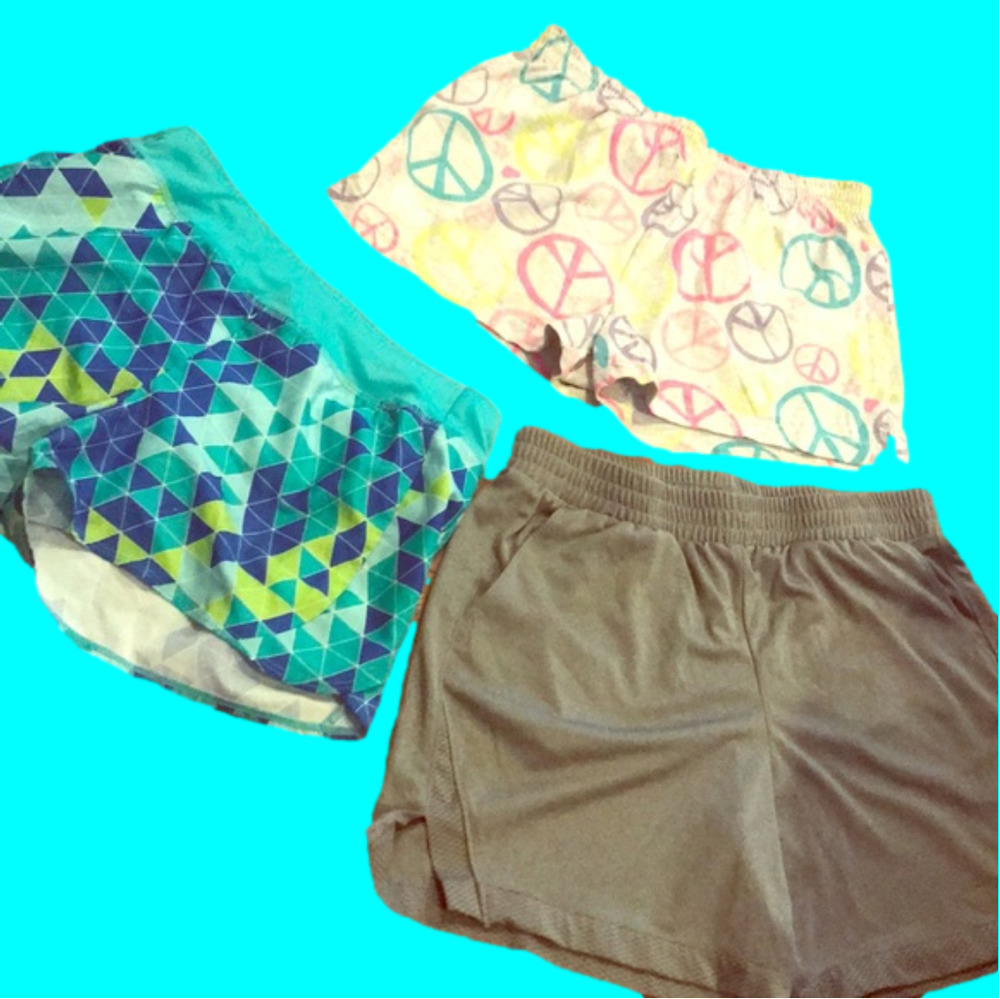 THREE pair of girls shorts L-XL